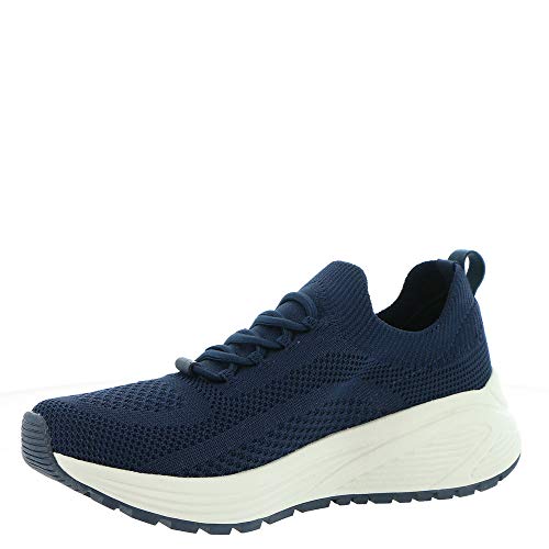 Image of Skechers Women's Bobs Sparrow 2.0-Allegiance Crew Sneaker, Navy, 9