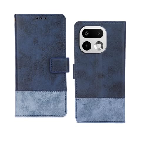 Image of amazon basics Realme 16 Pro Plus 5G Flip Cover | Card Pockets Wallet & Stand | Flip Cover for Realme 16 Pro Plus 5G (Double Blue)