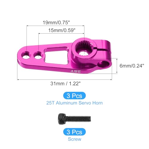 Bras de servo 25T aluminium pour résoudre les problèmes de jeu dans la direction RC
