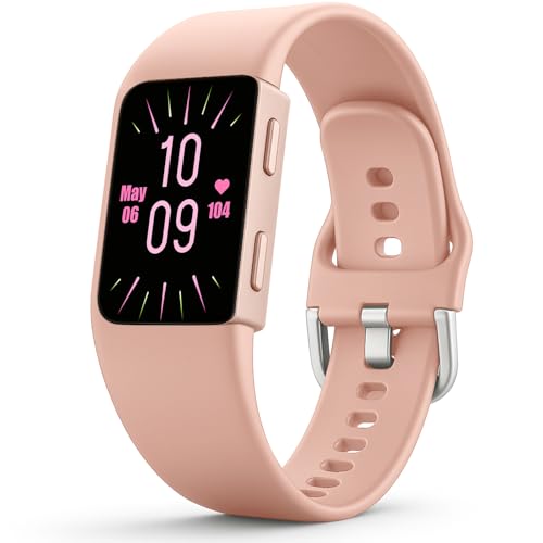 FITVII Fitness Tracker, Slim AMOLED Fitness Watch 2025 with 24/7 ...