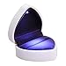 FOMIYES LED-beleuchtete herzförmige Ringschatulle, Schmuckkiste, Organizer, Ohrringe, Geschenk-Box, für Frauen, Hochzeit, Jahrestag, Valentinstag (weiß)