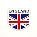 Sticker 3D drapeau Angleterre en métal pour voiture adhésif autocollant