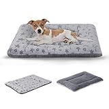 IEUUMLER Cama para Perros, Lavable cómoda Colchoneta, Cojín para Mascotas Suave cálido Lavable y Duradero de Doble Uso para Perros y Gatos Cama (Estrella Gris,S)