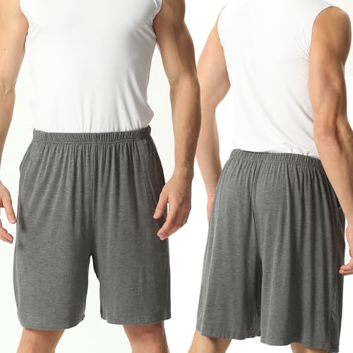 LovinPet Men's Cotton Shorts, PJ's for Men, Men's Basketball Shorts, 5" Inseam Sleep Bottoms with Pockets, 3XL–6XL2