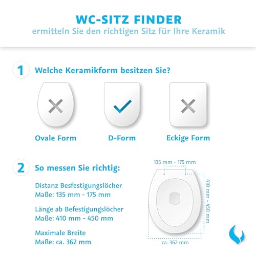 Bullseat Toilettendeckel D-Form – WC Sitz mit Softclose, abnehmbar | Klobrille aus Urea-Duroplast, antibakteriell & UV-beständig… – Ansicht 6