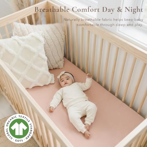 Konssy 2-Pack Muslin Crib Sheets
