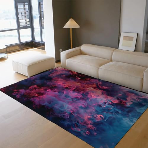 Tapis de chambre lavable abstrait 120x150 avec antidérapant