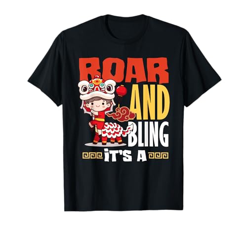 Capodanno cinese Capodanno lunare Celebrazione Lion Dance Maglietta