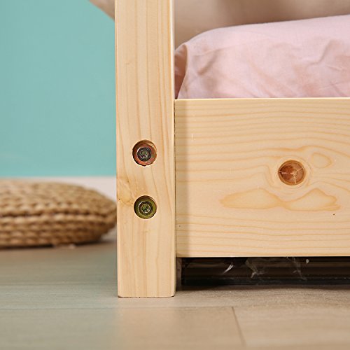 Walcut Children House Bed Frame Toddler Wood Floor Tent Bedroom Furniture #TOP5