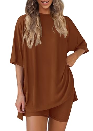 PRETTYGARDEN Women's Two Piece Lounge Set 2025 Summer Casual Oversized