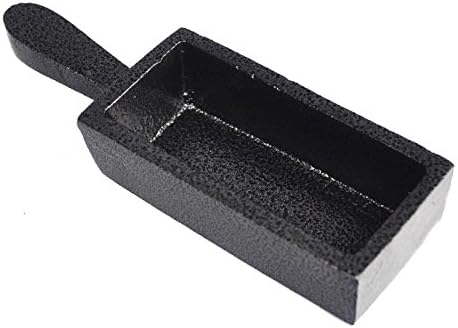 PMC Supplies LLC 100 T. oz Cast Iron Loaf Pan Gold Casting Ingot Mold with Handle Metal Melting Casting Refining Scrap Jewelry Making