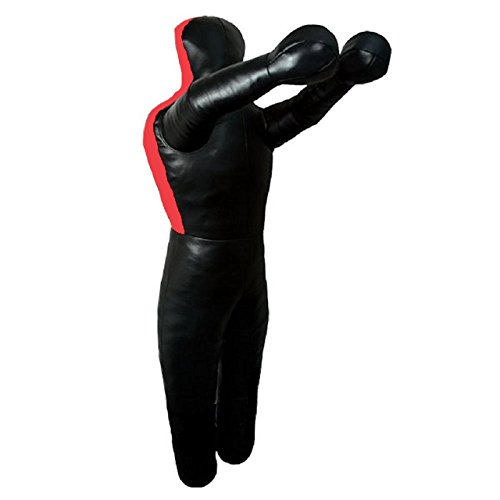 LEATHERAY MMA Jiu Jitsu Judo Punching Bag Grappling Dummy Black Canvas- 59 inches-Unfilled