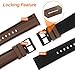 HARFINGTON Silicone Watch Bands 22mm Width Soft Quick Release Rubber Watch Band with Matte Black Buckle for Men Women, Brown Black