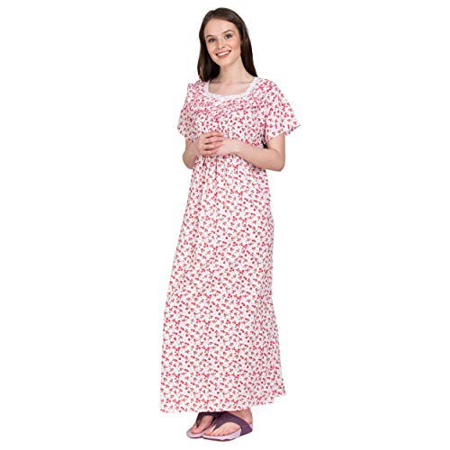 Image of Women's Cotton Nighty Night Gown Multicolore /Cotton Nighty for Pregnant Ladies /Women Night Gowns for Day Wear /Night Wear (Multicolour)(Available Sizes XL & XXL)