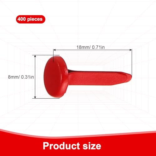 HJIAMA 400 Stück Rundkopfklammern, Rundkopf Musterklammern, Bunt Musterbeutelklammer mit Aufbewahrungsbox, für Scrapbooking, Papier, Karten