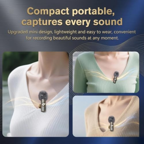 Image of GADGETSWEAR Wireless Lavalier Furry Microphone K8, Plug & Play Bluetooth Collar Mic for YouTube, Vlogging, Video Recording, Portable, Compatible with Android & iPhone