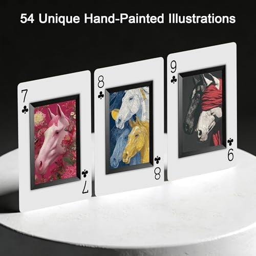 Cartas de Poker Art Horse, 54 Ilustraciones HD, Antideslizantes miniatura 2