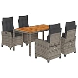 Zoom IMG-1 hoodmeel 5pz tavolo giardino con
