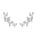 YOQUCOL Silver Tone 3D Butterfly CZ Ear Crawler Cuffs Climber Vine Wrap Earrings For Women