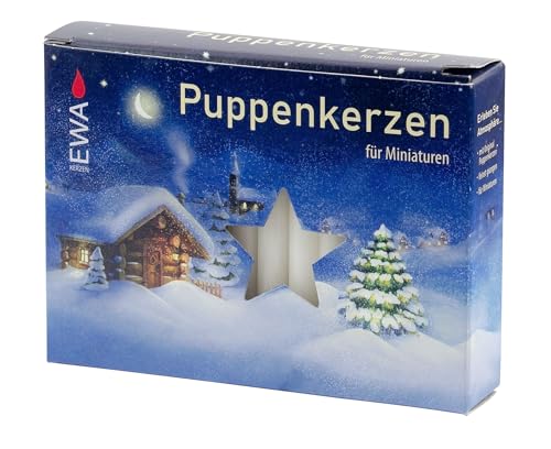 40er-Pack Puppenlichter/Geburtstagskerzen, 6,5 x0,7 cm dünn, Weiß