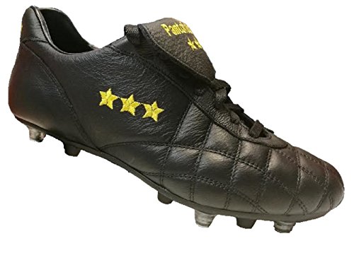 Bota de fútbol de piel de becerro con lengüeta larga y fondo mixto