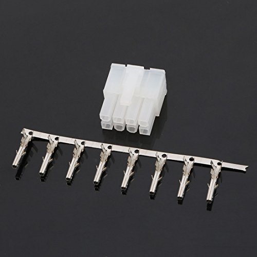 Conectores ATX 8 pines macho plástico blanco 20 pcs miniatura 2