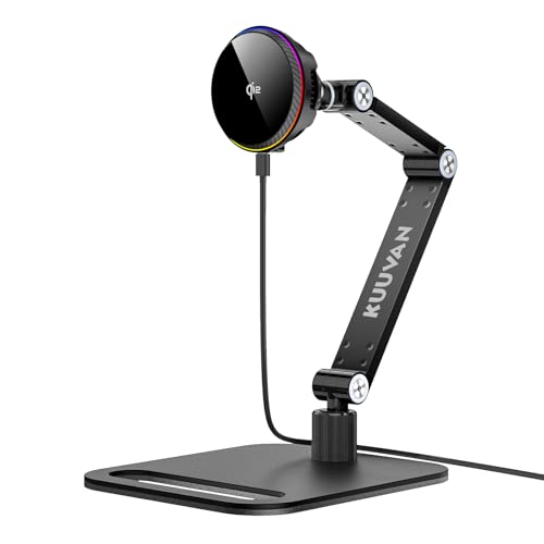 KUUVAN 【ペルチェ冷却】Qi2 15W急速充電 スマホスタンド 卓上 MagSafe対応 ワイヤレス充電器 急速冷却 アルミ製 金属ジョイント 角度無 Amazon.co.jp: KUUVAN 【ペルチェ冷却】Qi2 15W急速充電 スマホ