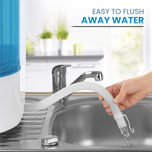 Vonia Mini-Wasmachine inclusief Centrifugeermachine, Wasmachine met Wascapaciteit 2,5 KG, Compact & Energiebesparend, Wit/Blauw - Afbeelding 5