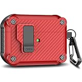 R-fun Airpods Pro 1st/2nd Generation Case Cover (2019/2022) for Men Women,Automatic Secure Lock Clip