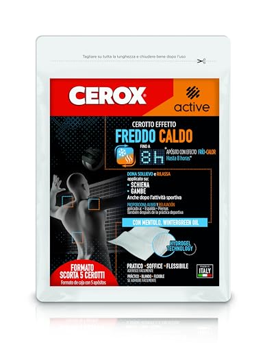 CEROX Active, dubbelwerkende pleister, beschermt tegen reumatische en spierpijn, met menthol, 1 zakje met 5 pleisters