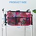 Update Walker Bag Hand Free Storage Bag Walker Attachment Handicap Basket Pouch for Rollator, Wheelchair, Folding Walkers (Red Fireworks)