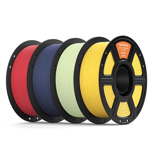ELEGOO Matte PLA 3D Printer Filament 1.75mm Bundle 4KG 4 Colors