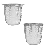SECFOU Lot de 2 Passoires à Thé en Acier Inoxydable Argenté Réutilisables Maille Fine pour Filtration Précise des Feuilles de Thé en Vrac, Compatibles Théières et Bouilloires