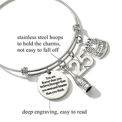 Image of Silver /14k Gold Plated Birthday Bracelet, Natural Healing Crystal Bracelet Gifts for Her Birthday for Daughter Granddaughter Friends Mom Grandma Sister