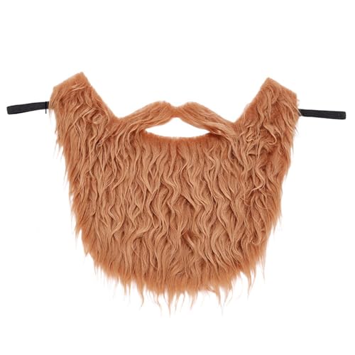 LKQBBSZ Halloween Party Fake Beard Facial False Beard Fake Whisker for Christmas Party Supplies (Brown)