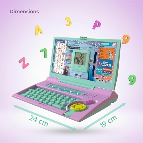 Image of Lifelong Frozen Laptop for Kids 2-5 Yrs | 20-in-1 Fun Learning Modes with Music | Educational Laptop with Alphabet, Words, Games, Numbers | AA Battery Operated Computer Toy with Mouse | Gift for Kids