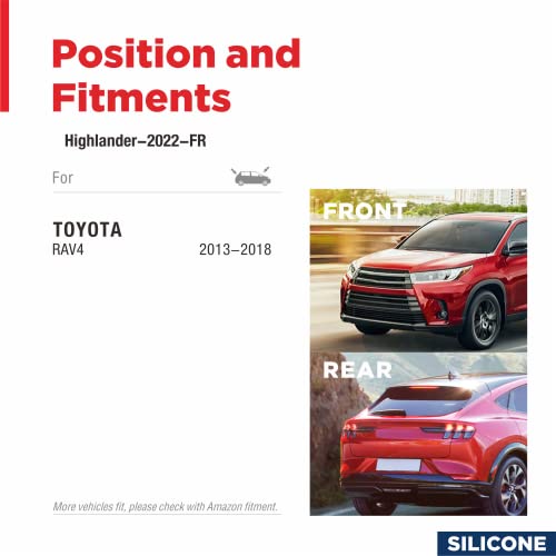 Jarhot Silicone Windshield Wipers With Rear Wiper Blade 26"+16"+10" Inch (Pack Of 3) - Original Equipment Replacement For My Car Toyota Rav4 2013 2014 2015 2016 2017 2018 #TOP3