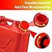 Ywdiml 5 Gallon Car Gas Can Cap, 4PCS Coarse Thread Vehicles Fuel Cap Replacement for Gasoline, Portable Fuel Tank Lid for Improved Sealing Transportation, Fit Most 1/2.5/10 Gallon Gas Can (Red)