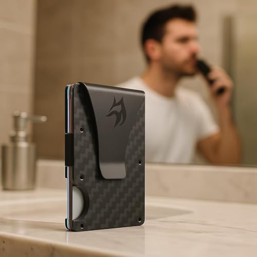 Carbon Wallets For Men - Slim RFID Blocking Wallet with Money Clip2