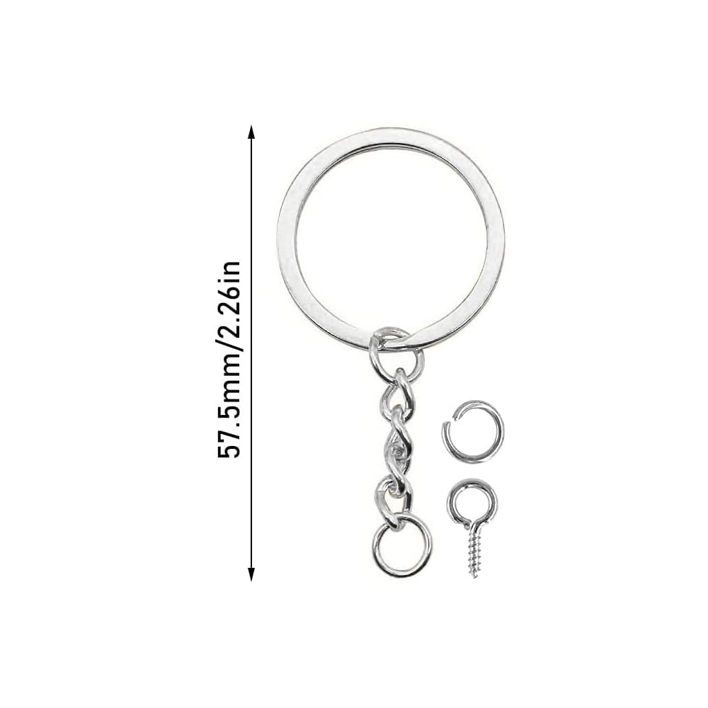 Lot De 2 Chaînes Porte-Clés Acier Inoxydable - 25cm Avec Mousqueton | Anti-Perte Pour Clés