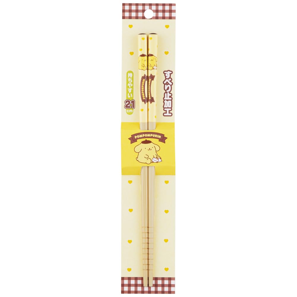 Skater ANT4-A Bamboo Safety Chopsticks 8.3 inches (21 cm) Pompompurin Friend Sanrio Chopsticks