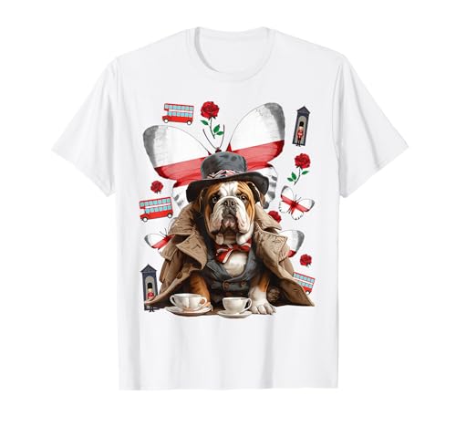 British Bulldog England Outfit Idea For Women & English Flag T-Shirt