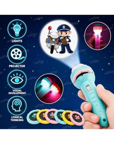 Image of Zest 4 Toyz 2 in 1 Carrot Shape Projector and Flashlight Toy for Kids with 3 Slides 24 Projections Educational Slide Torch for Learning and Bedtime Fun Play for Age 3 Years + (Random Color)
