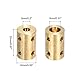 PATIKIL Wellenkupplung Anschluss L22xD14 5mm bis 8mm Bohrung Starre Kupplung Motor Welle Gelenk Anschluss mit Schraubendreher für 3D Drucker Schrittmotor CNC Maschine Gold