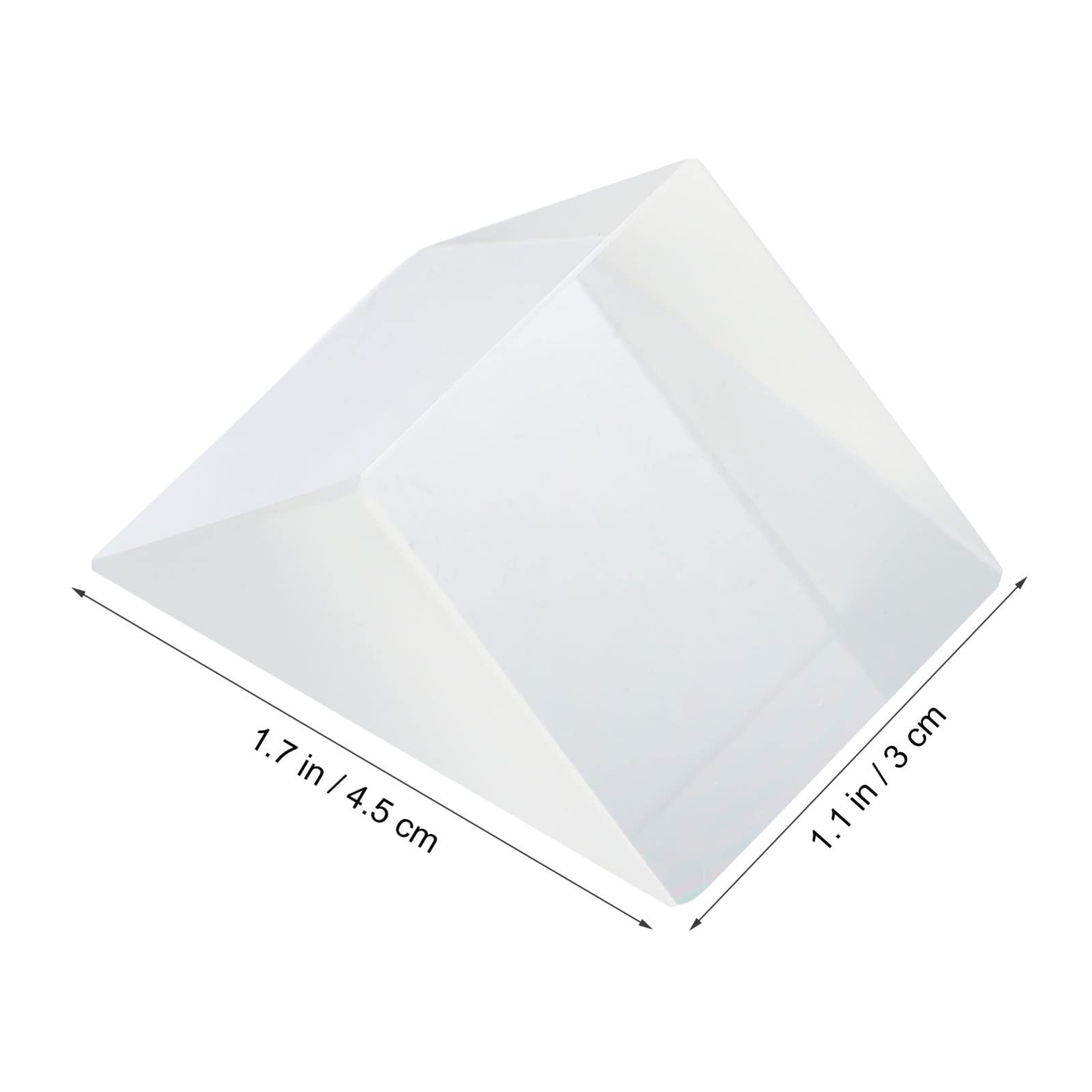 PRETYZOOM 1Pc Optical Glass Triangular Prism Refraction for Physics Experiments Optical Experiment Equipment