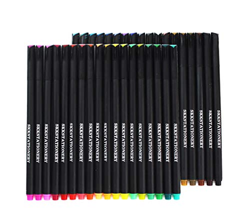 SKKSTATIONERY Fineliner Color Pens 36Pcs, Planner Pens, Fineliner Markers for Writing Note Taking Calendar Coloring Art Office Supplies