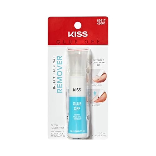 KISS Instant Glue Off – Dissolvant colle pour faux ongles avec vitamine B, remover pour press on nails et capsules, retrait rapide des ongles artificiels,...