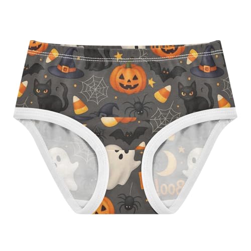 Joisal Cotton Toddler Underwear Floral Cute Cartoon Halloween Ghosts Cute Panties Girl Flower Undies Kids Briefs 2t