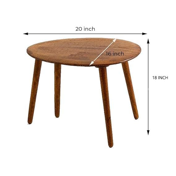 Image of Shoppee Foldable Oval Shaped Bed Side Table for Coffee Tea & Living Room Beauty Full Table (Full Black, Medium)
