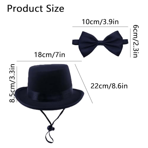 Accesorios formales para mascotas Qiansail, set 2 piezas negro miniatura 4
